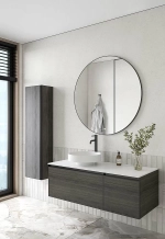 Тумба с раковиной и столешницей Armadi Art QUATRO 2 120 OAK ANTHRACITE/профиль ANTHRACITE