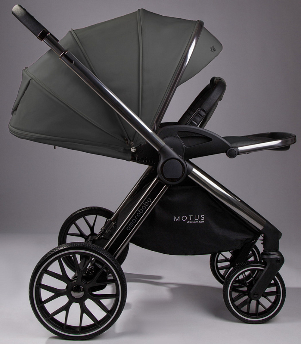 Детская коляска AmaroBaby Motus Premium Ecco 2 в 1 серый