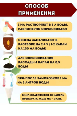 Эпин-Экстра — регулятор роста и антистрессовый адаптоген для растений, 1 мл