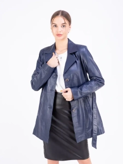 Женский кожаный плащ/натуральная кожа/Турция