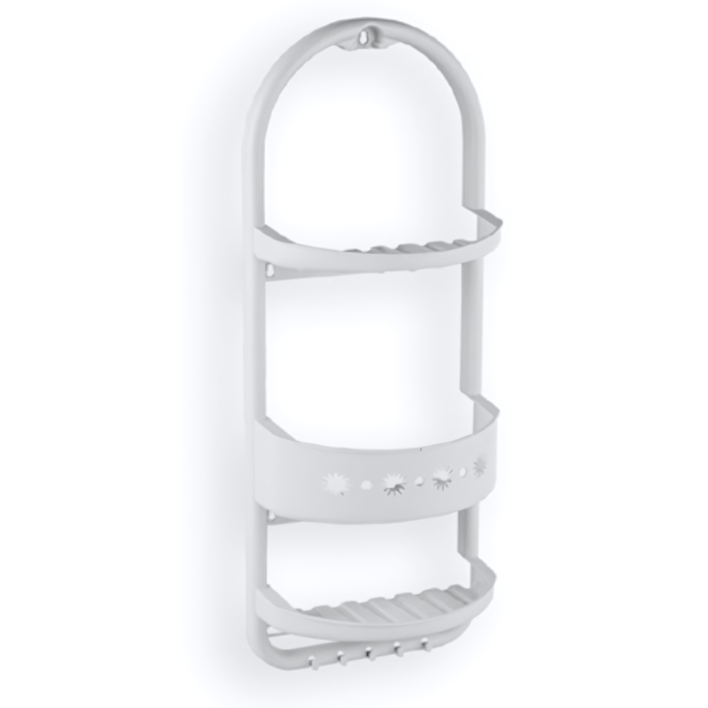 Полка для ванной комнаты подвесная 3 яруса, цвет мраморный