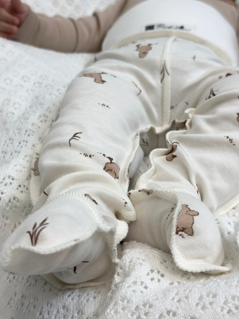 Ползунки швы наружу Утята Экрю RinaAmari