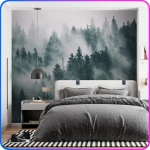 Фотообои 3d на стену флизелиновые Туманный лес 300х270 см Luxury Walls AM13103