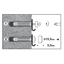 Декоративный колпачок на универсальный шуруп D4,5-5,0мм белый (10 шт.)