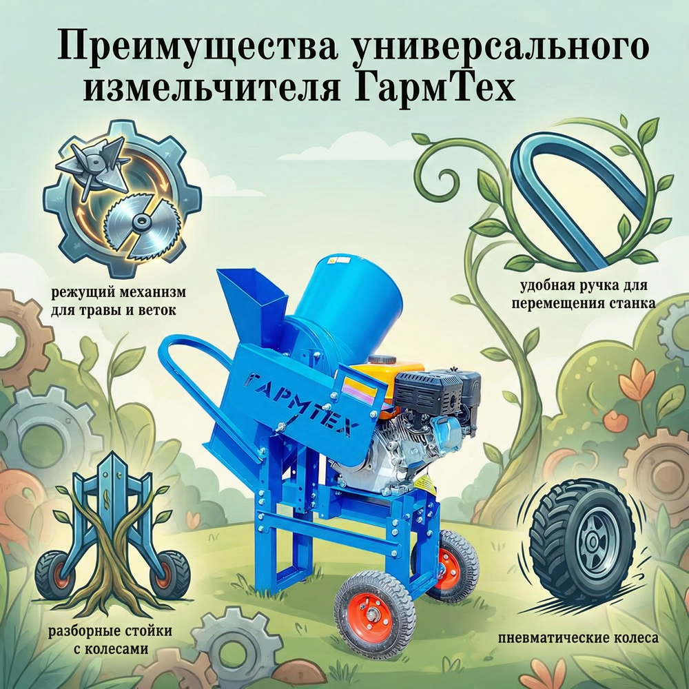 Универсальный садовый измельчитель "Ур" БД 6,5