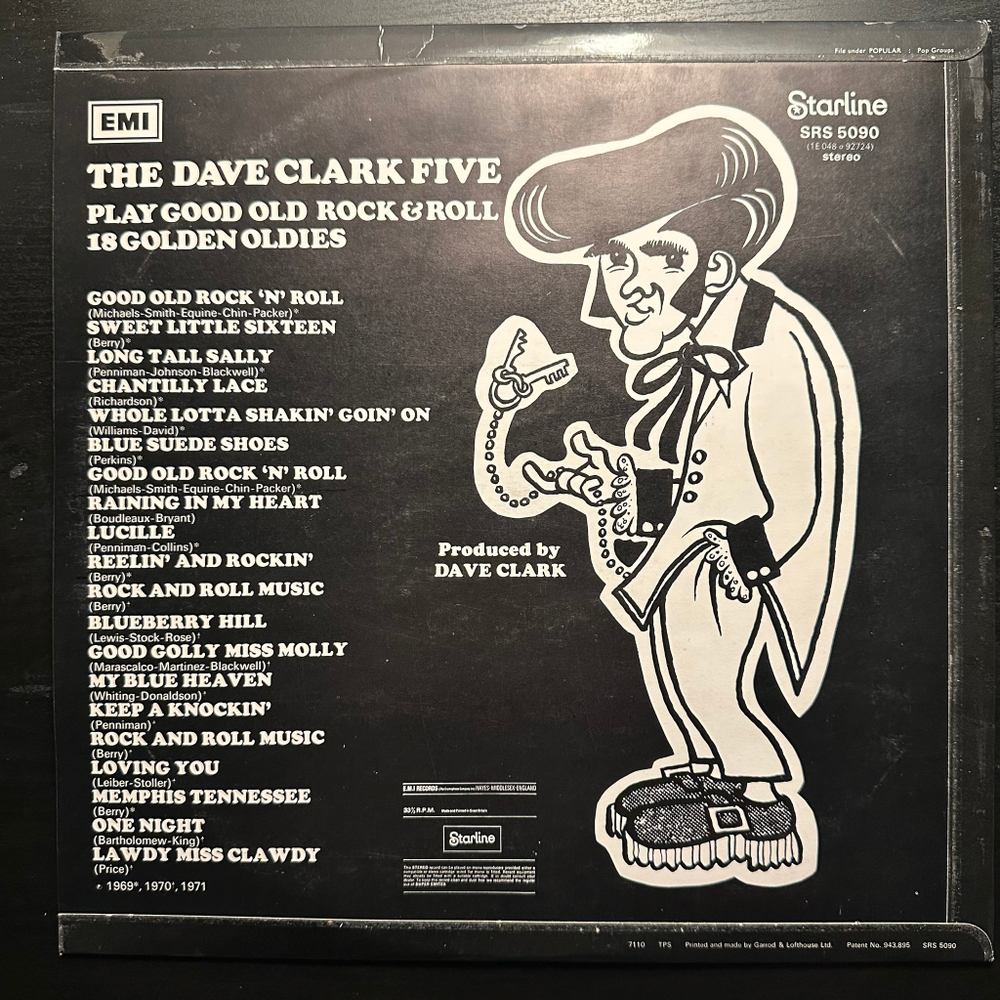 The Dave Clark Five - Play Good Old Rock & Roll - 18 Golden Oldies (Англия 1971г.)