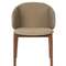 Стул Lando, орех с коричневой обивкой
