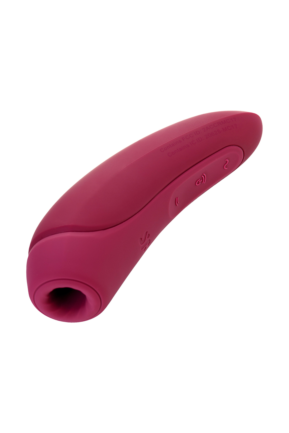 Вакуум-волновой бесконтактный стимулятор клитора Satisfyer Curvy 1+, силикон, красный, 14,3 см.