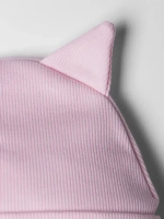 Шапка для девочки осенняя с митенками и снудом