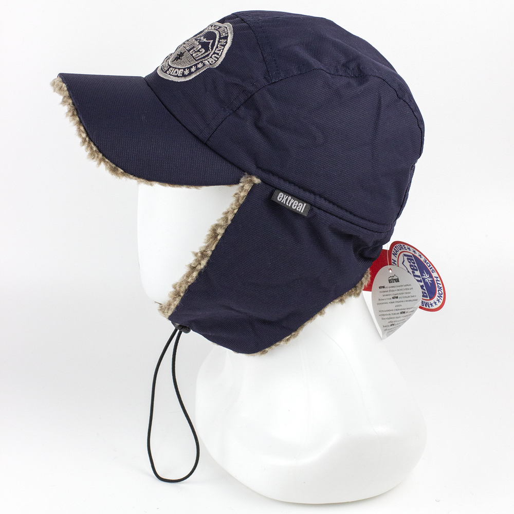 Кепка Extreal "Сити" с ушами, Барашек Коричневый, Мембрана, XL