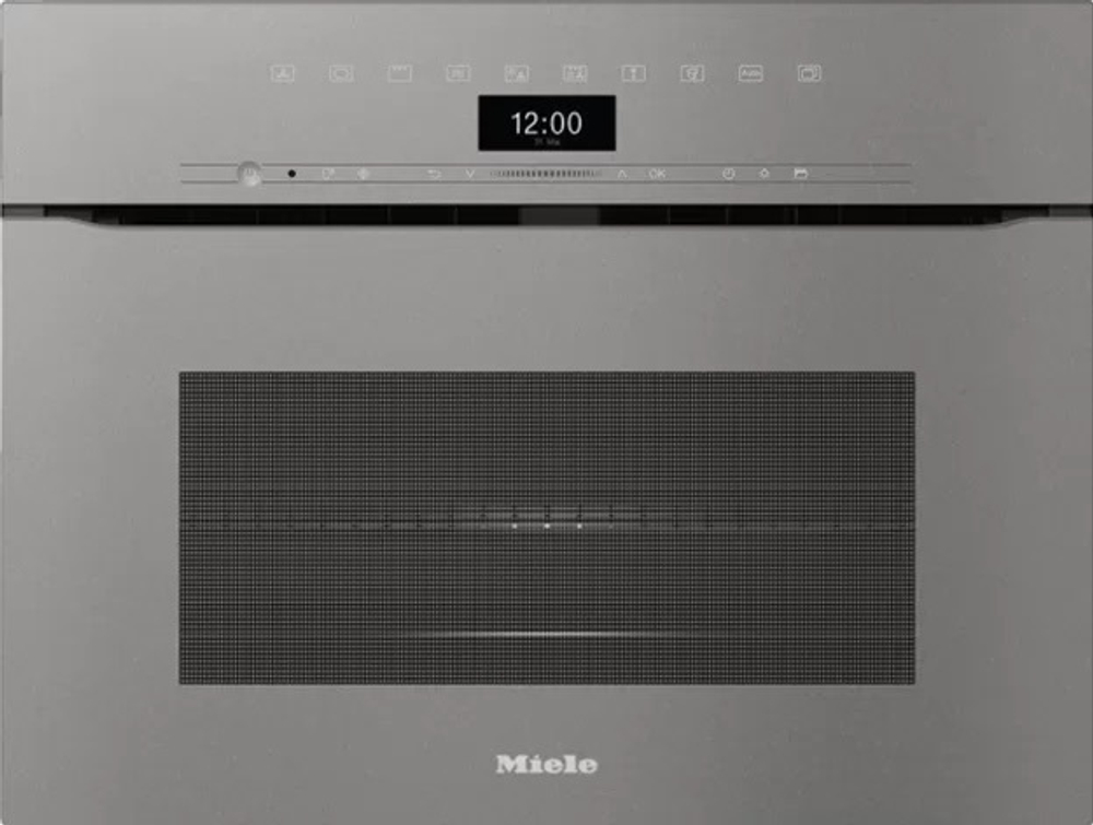 Компактный духовой шкаф с СВЧ Miele H7440BMX GRGR