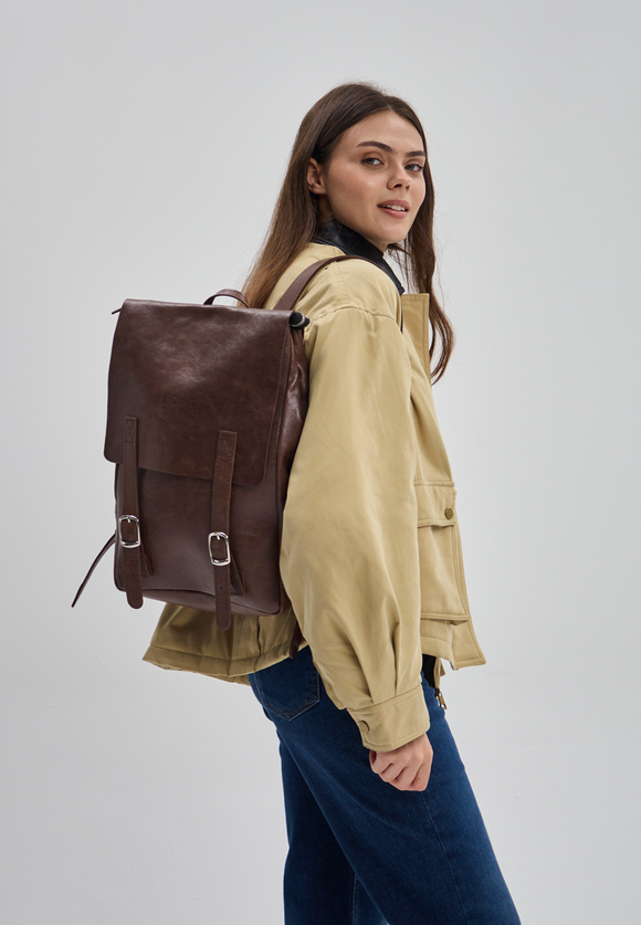 рюкзак темно-коричневый