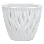 Кашпо для цветов пластиковое 1,6л d-16см «Вдохновение» Белый/Белый