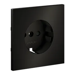 Накладка для розетки с заземлением и защитными шторками, S70 Metal (антрацит) vlsm000712