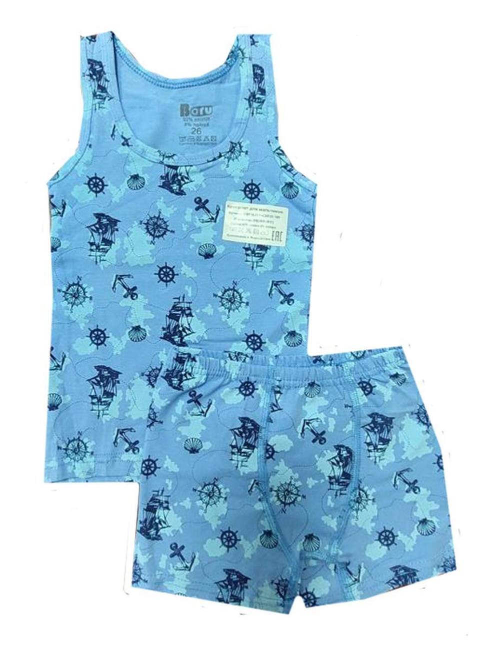 Комплект майка+ боксеры CBF 18-311/20-189м р.26 гол.корабль (Boru), 1 шт.