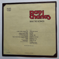 Винтажная виниловая пластинка LP Ray Charles Selected Songs Избранные Песни (Болгария 1988)