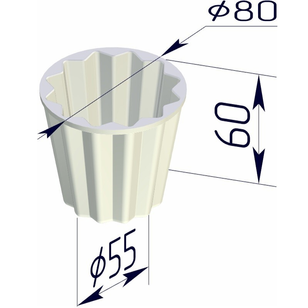 Кексница 80х60 мм