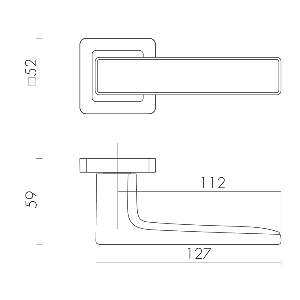 Ручка раздельная K.XM52.DENVER (DENVER XM) GR/CP-23 графит/хром