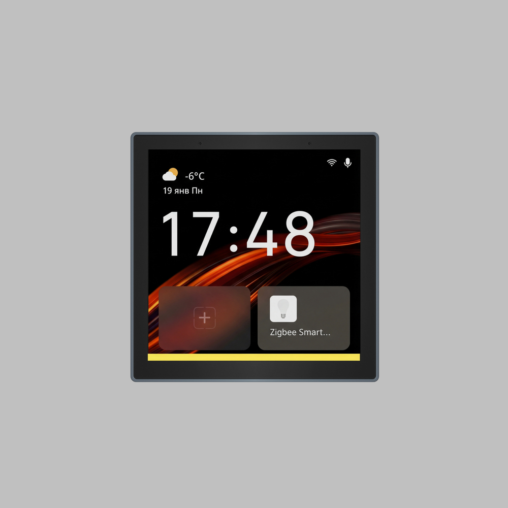 DK7405-BK Панель управления умным домом 4? (Wi-Fi / Zigbee / Bluetooth, Tuya / Smart Life), алюминий + закалённое стекло, цвет чёрный