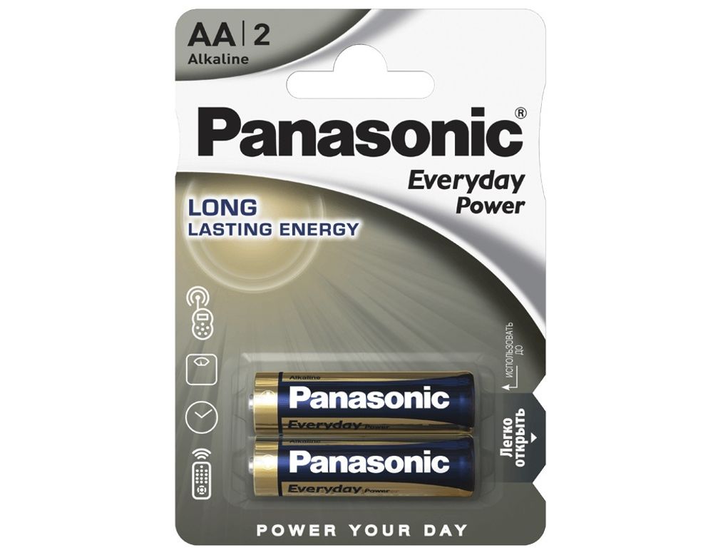 Батарейки Panasonic Everyday Power AA щелочные 2 шт
