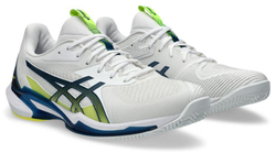 Теннисные кроссовки Asics Solution Speed FF 3 Clay - white/mako blue