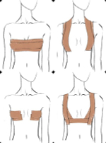 Клейкая тейп-лента для формирования груди (Размер: S-M-L) (Цвет: телесный)