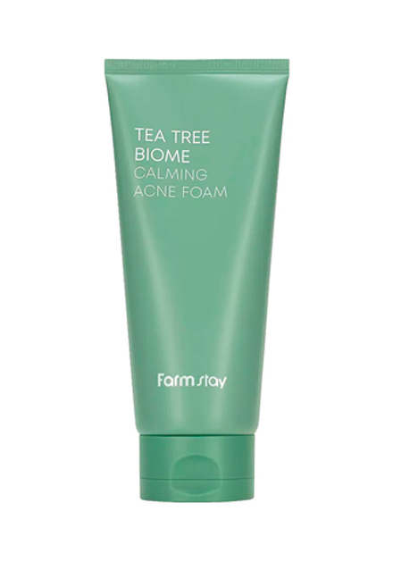 FarmStay Tea Tree Biome Calming Acne Foam Успокаивающая пенка для умывания для проблемной кожи