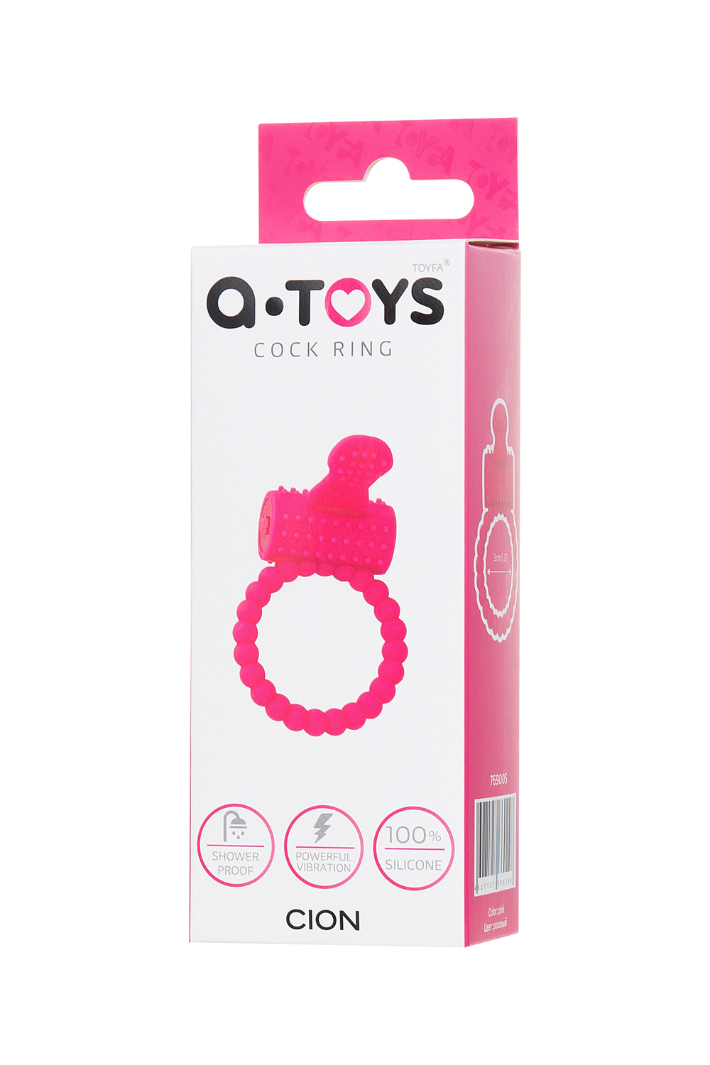 Эрекционное кольцо на пенис TOYFA A-Toys Cion, силикон, розовый, Ø 3,5 см