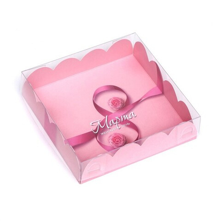 Коробка 12*12*3 см 8 марта