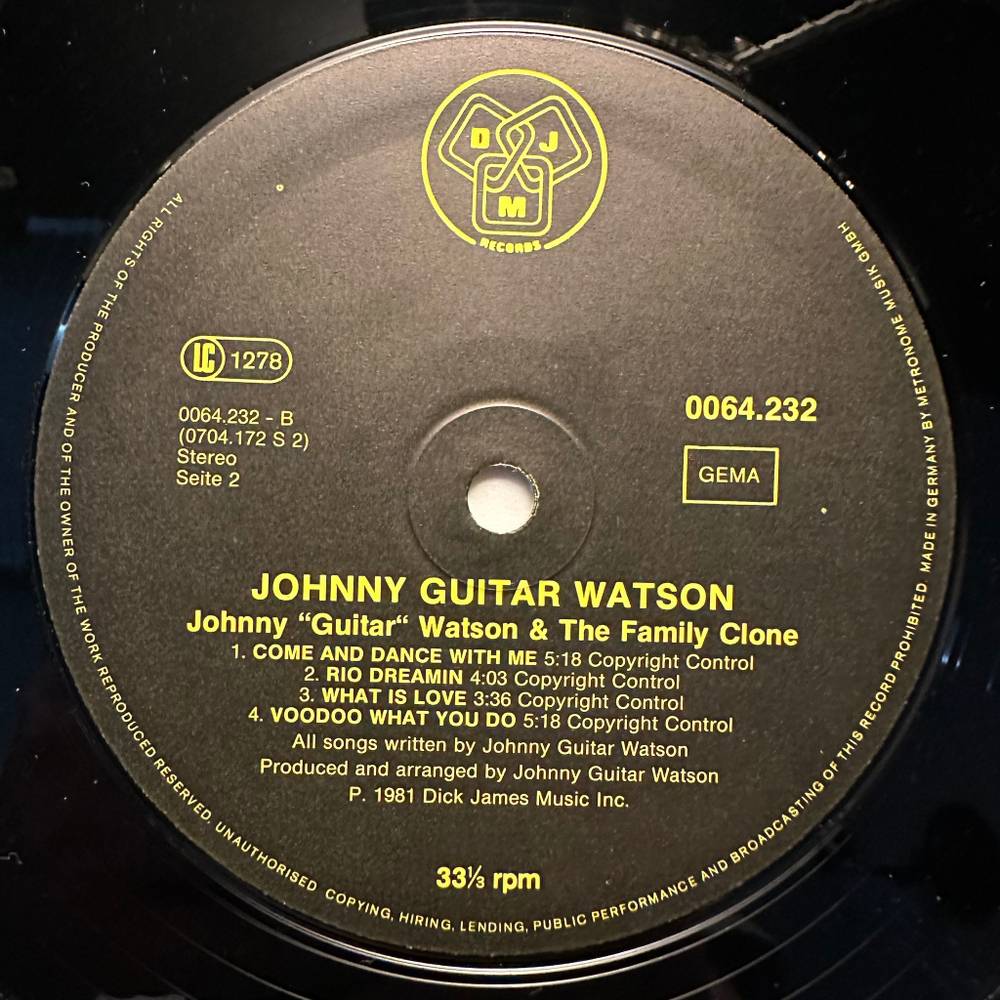 Johnny Guitar Watson - Johnny "Guitar" Watson And The Family Clone (Германия 1981г.)