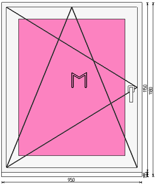 Пластиковое окно 1150 х 950 ТермА Эко + Москитная сетка