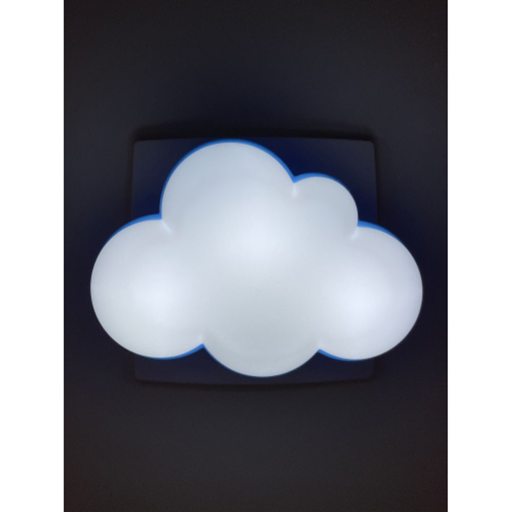 Ночник - светильник светодиодный ЭРА NN-605-LS-W в розетку с датчиком освещенности белый