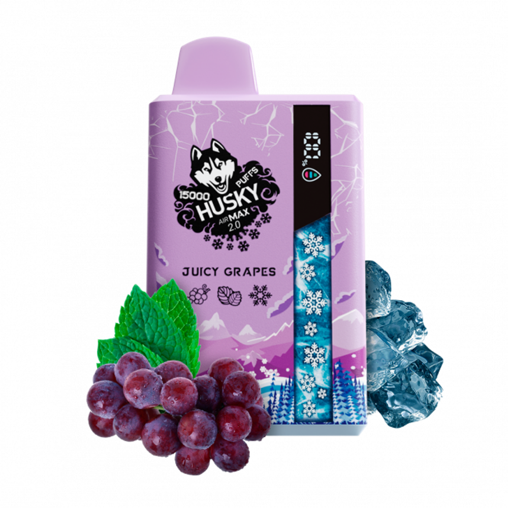 Одноразовая электронная сигарета Husky Airmax 2.0 - Juicy Grapes (15000 затяжек)
