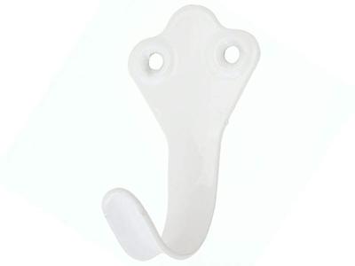 Крючок-вешалка №2 белый полимер Кунгур
