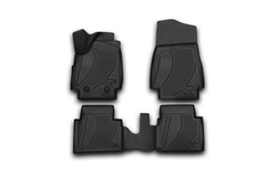 Коврики Standard, 3D в салон LADA 4х4 3D, 2009- , 4 шт. (полиуретан, чёрные) Element.F320250E1