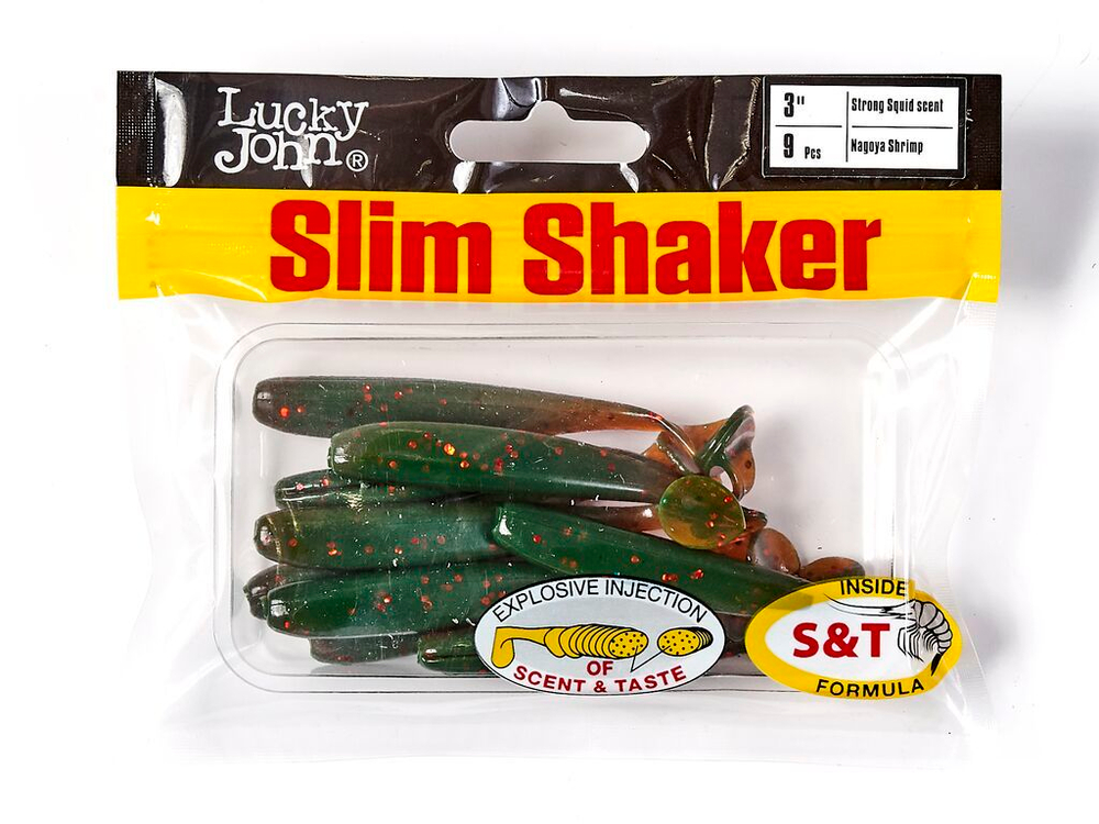 Мягкая съедобная приманка LJ Pro Series Slim Shaker 3 in (76 мм), цвет 085, 9 шт