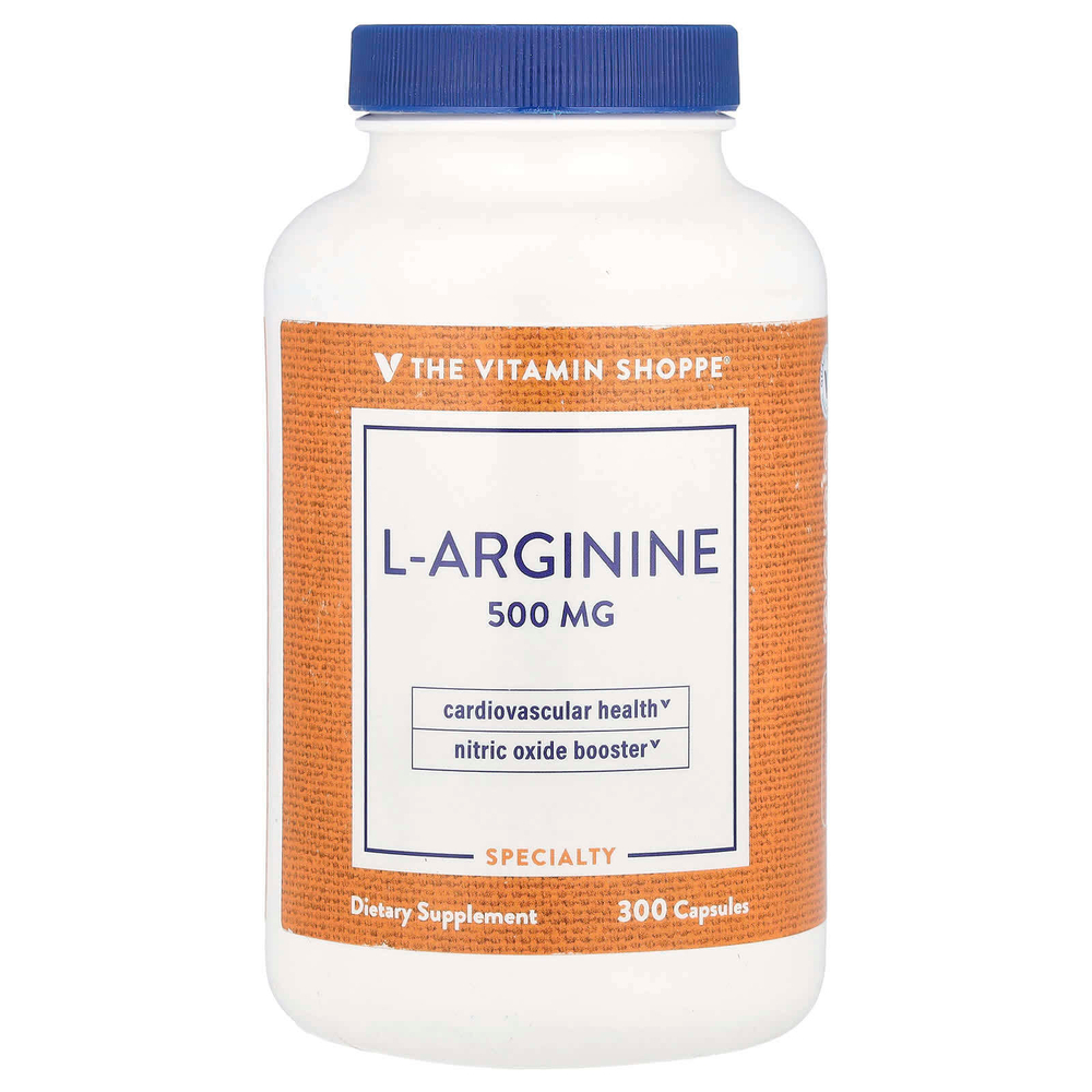 The Vitamin Shoppe, L-аргинин, 500 мг, 300 капсул