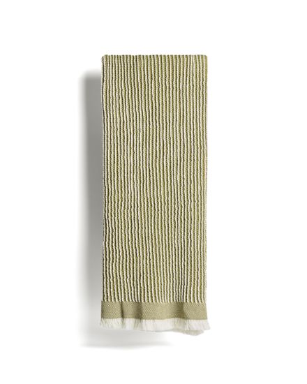 Хлопковый плед Lideba в зеленую полоску, 100 x 170 см