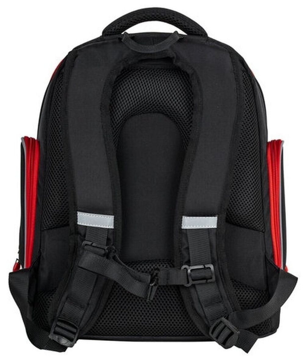 Рюкзак BRAUBERG CLASSIC, легкий каркас, премиум материал, "Motorbike", черный, 270583