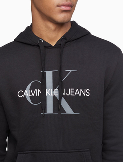 Худи Calvin Klein Monogram Logo Fleece Black