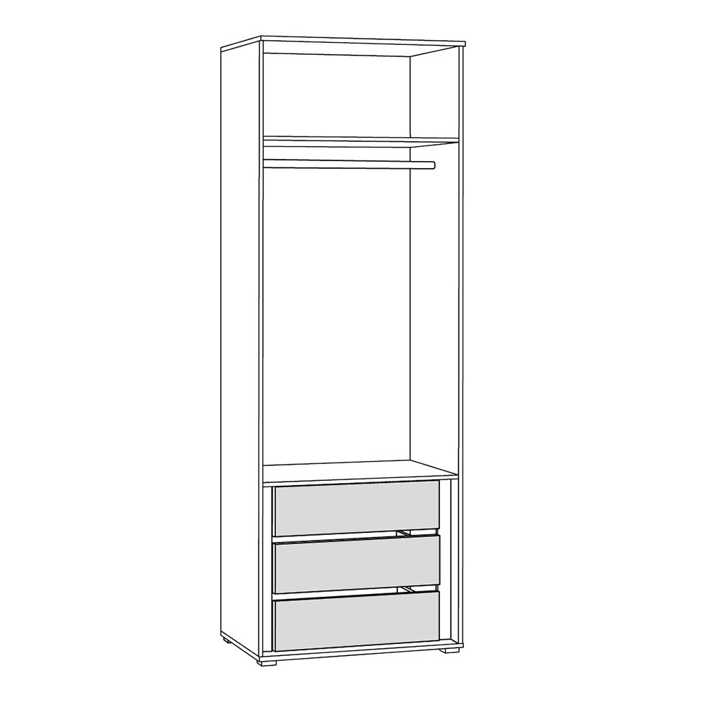 Шкаф для одежды Остин 13.336.02, Белый шагрень, Дуб золотой