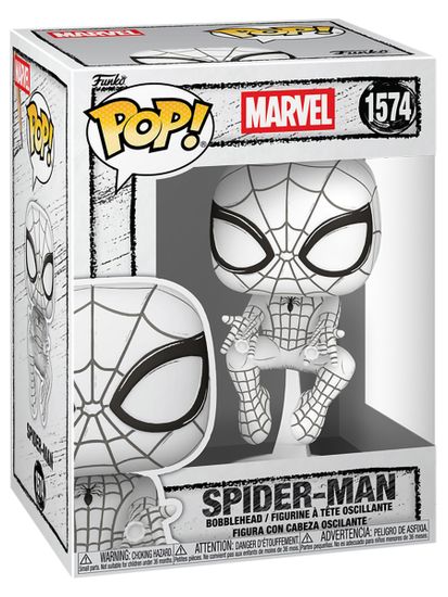 Фигурка Funko POP! Bobble Marvel Spider-Man (Sketched Deco) (1574) 90300 / Фигурка Фанко ПОП! по мотивам вселенной "Марвел", Человек-паук