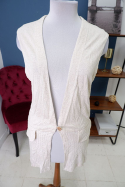 Жилет из вискозы и льна 46 размер