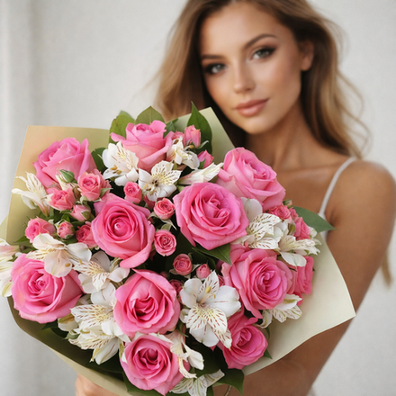 Букет "Pink flowers"