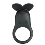 Черное перезаряжаемое виброкольцо Carlton (Цвет: черный)