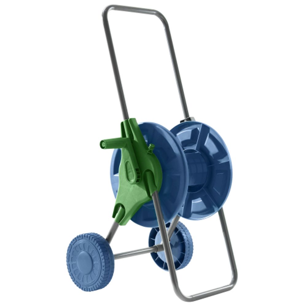 Тележка для шланга GREEN APPLE GAP-8103 с ручкой для перемещения и хранения шланга 12мм 1/2 дюйма до 45 м | GREEN APPLE