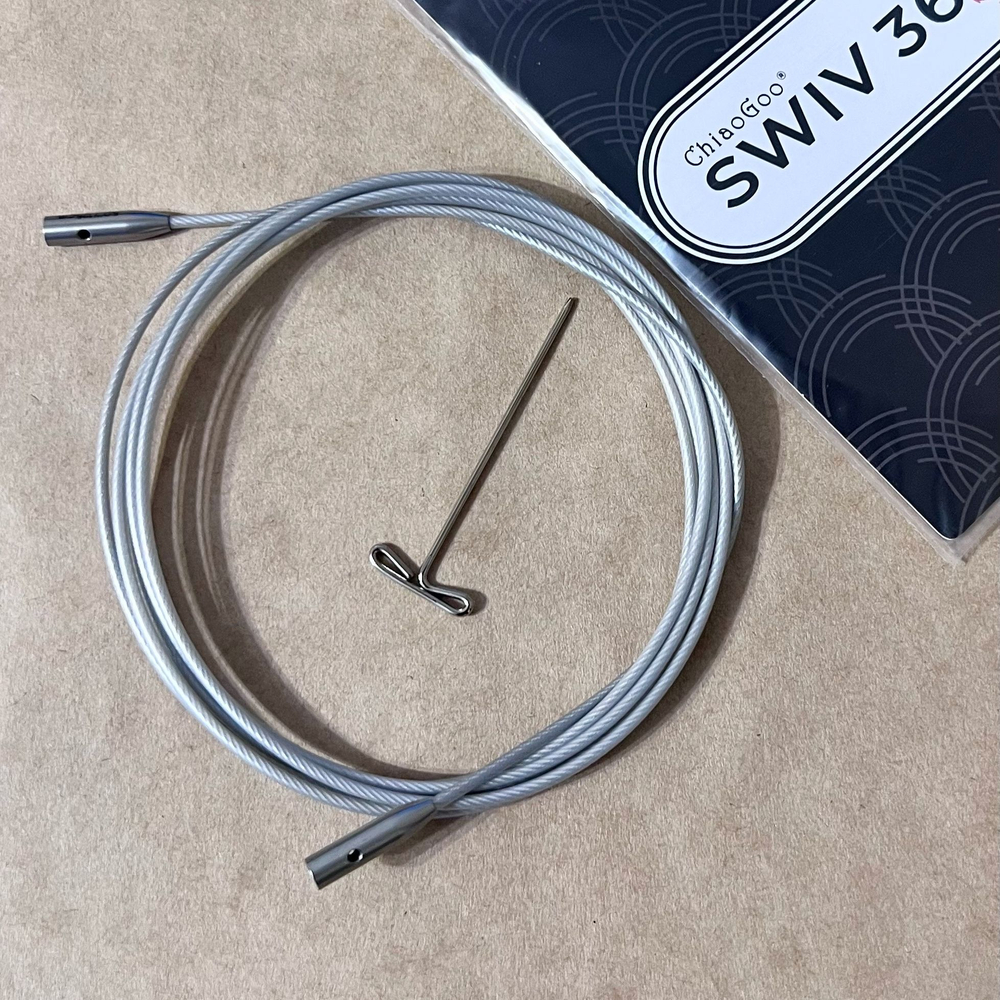 ChiaoGoo, Леска SWIV360, 125 см Large для съемных спиц размера L (готовая длина спиц 150см)