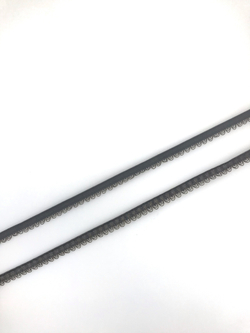 Отделочная резинка ажурная серая 12 мм