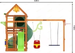 Детская площадка с горкой трубой