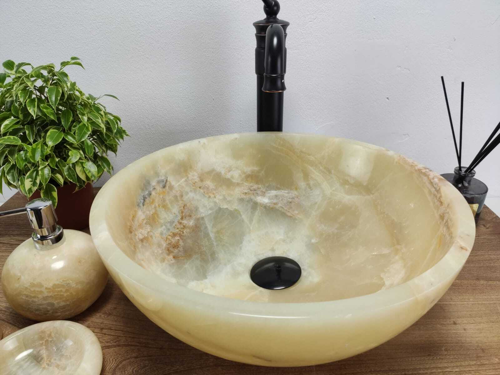 Раковина из оникса Bowl Yellow TinLip BO-60985 40*40*15